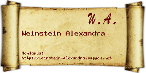 Weinstein Alexandra névjegykártya